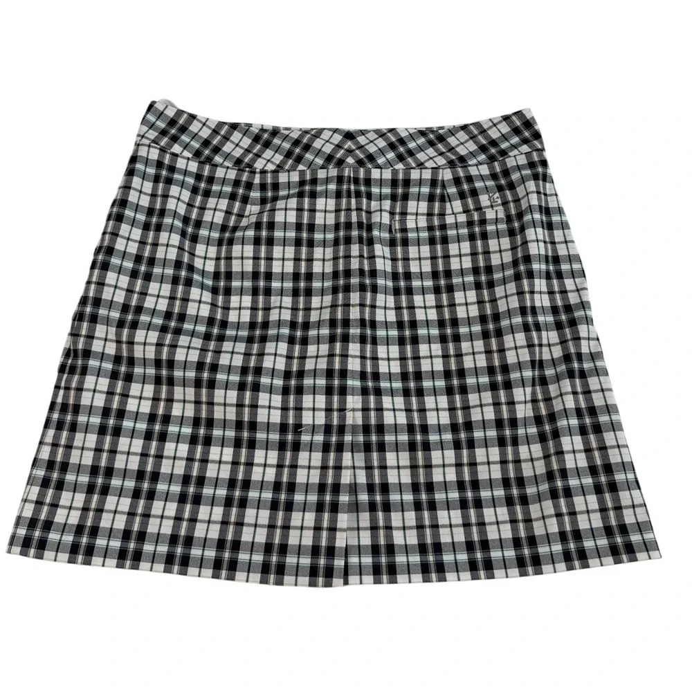 IzodGolf Skort Black White Plaid Performance Activewear Skirt Women's Size 8 - Picture 3 of 8
